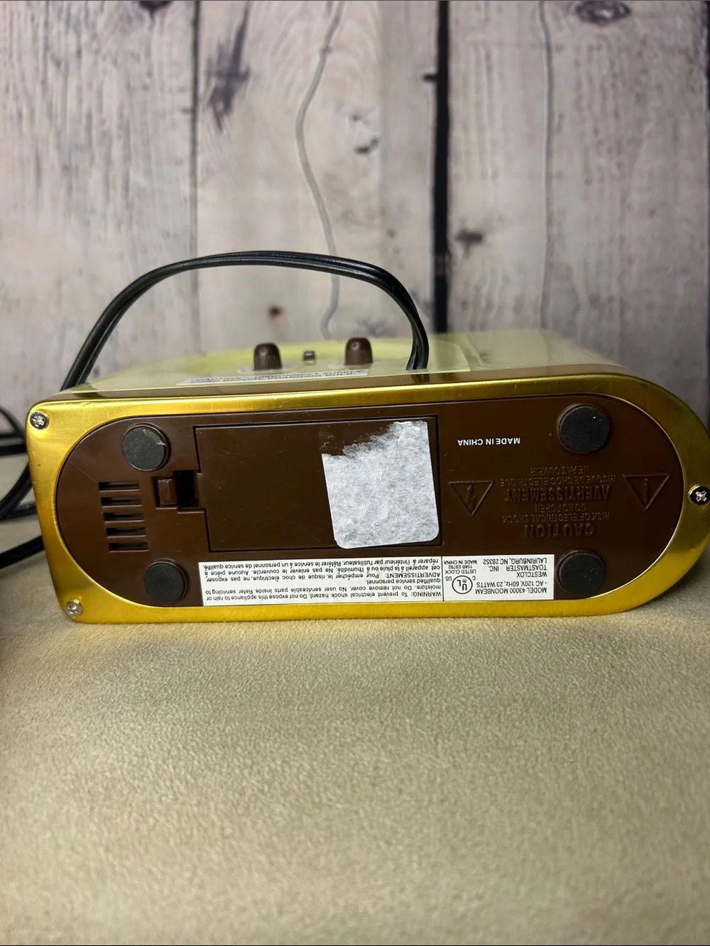 Westclox Big Ben Moonbeam clock flashing alarm snooze model 43000 MCM retro